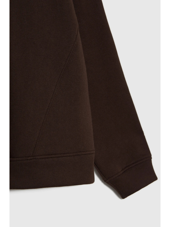 Moodo Oversize kapucnis pulóver barna Moodo