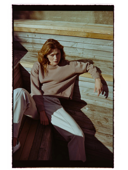 Moodo Oversize kapucnis pulóver bézs Moodo