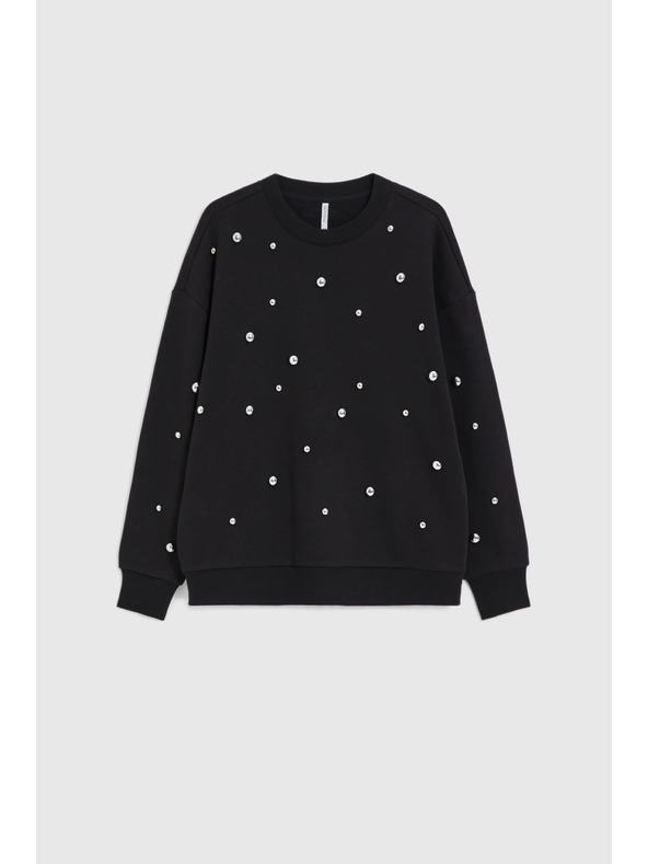 Moodo Flitteres blúz fekete Moodo