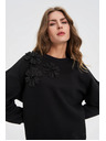 Moodo Díszített blúz fekete Moodo