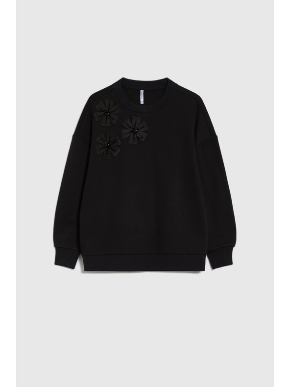 Moodo Díszített blúz fekete Moodo