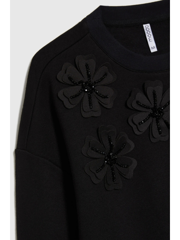 Moodo Díszített blúz fekete Moodo