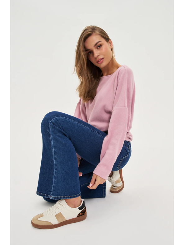 Moodo Sima rózsaszín kapucnis pulóver Moodo