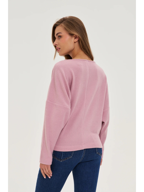 Moodo Sima rózsaszín kapucnis pulóver Moodo