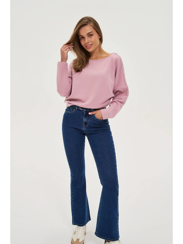 Moodo Sima rózsaszín kapucnis pulóver Moodo