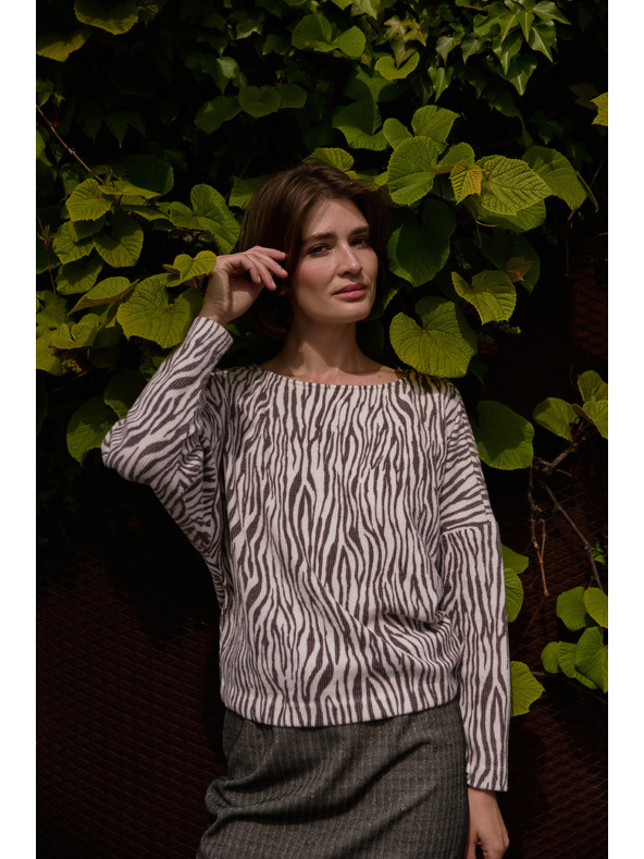 Moodo Állat mintás blúz bézs Moodo