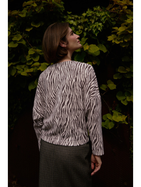 Moodo Állat mintás blúz bézs Moodo