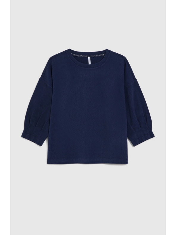 Moodo Rövid ujjú pulóver sötétkék Moodo