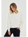 Moodo Ecru díszgombos pulóver Moodo