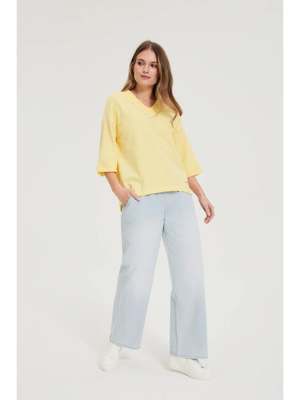 Moodo Sárga V-nyakú felső Moodo