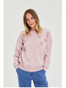 Moodo Rózsaszín virágos pulóver Moodo