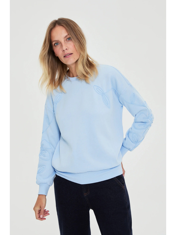 Moodo Világoskék húzós nyakú felső Moodo