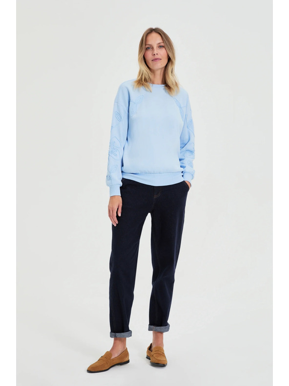 Moodo Világoskék húzós nyakú felső Moodo