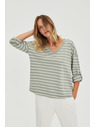 Moodo Olíva csíkos felső Moodo