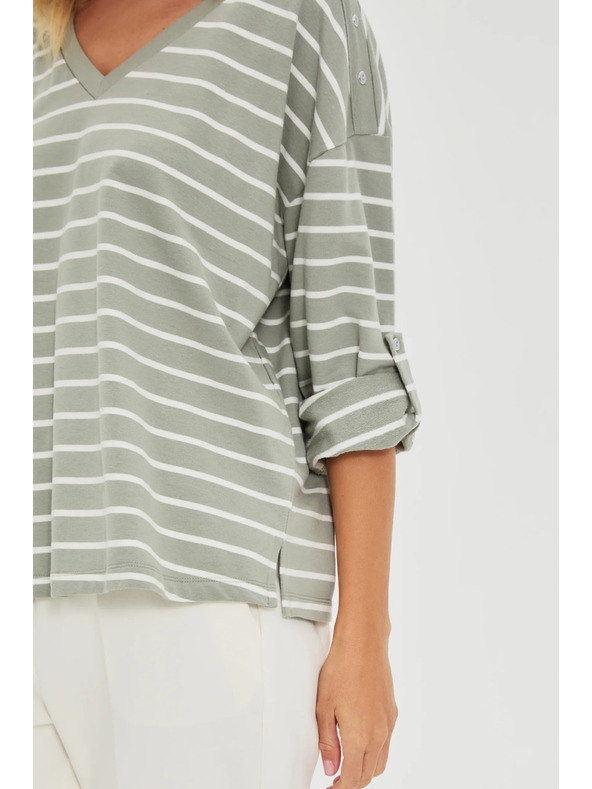 Moodo Olíva csíkos felső Moodo