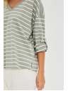 Moodo Olíva csíkos felső Moodo