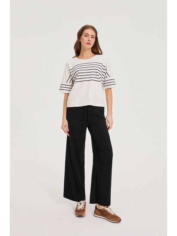 Moodo Fehér csíkos pulóver Moodo