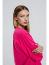 Moodo Fukszia rövid és széles ujjú pulóver Moodo