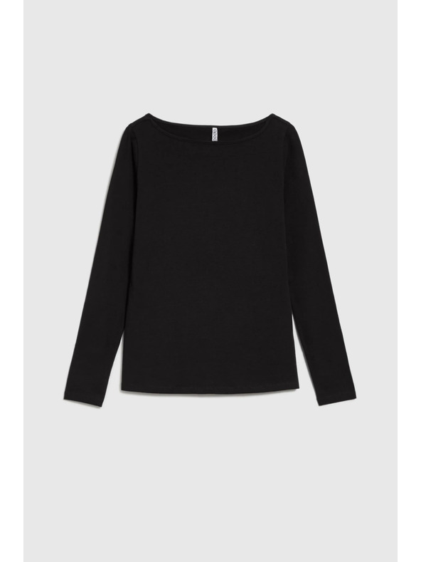 Moodo Fekete szűkített hosszú ujjú felső Moodo