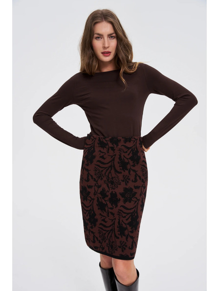 Moodo Barna szűkített hosszú ujjú felső Moodo