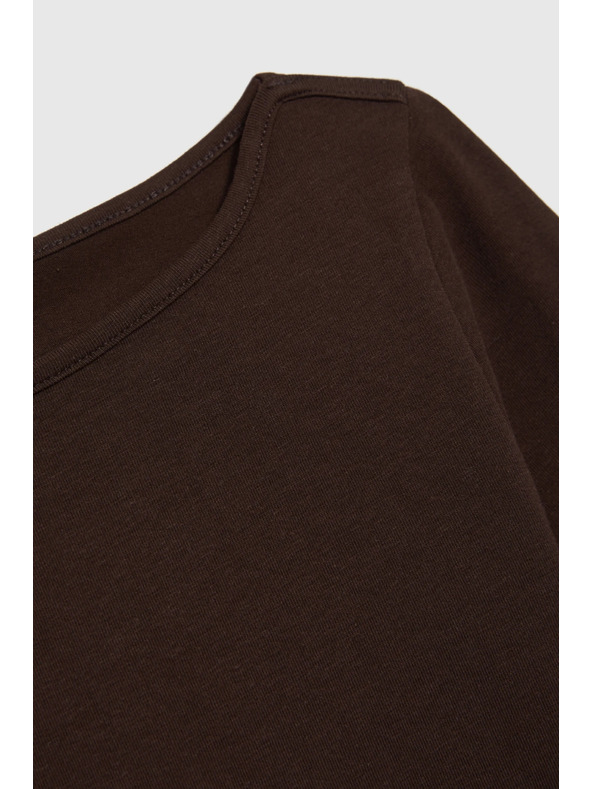 Moodo Barna szűkített hosszú ujjú felső Moodo