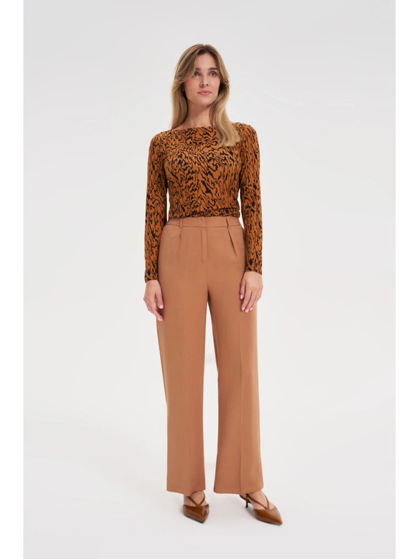 Moodo Mintás barna top Moodo