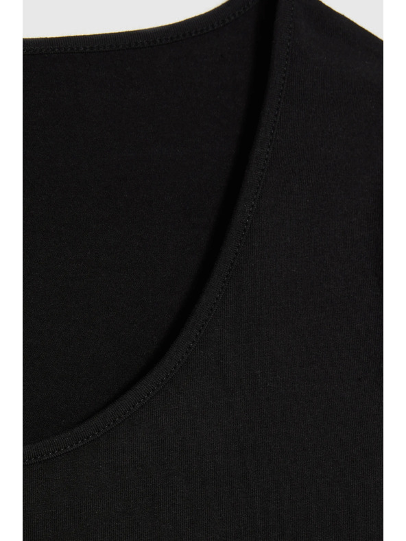 Moodo Fekete pamut póló Moodo