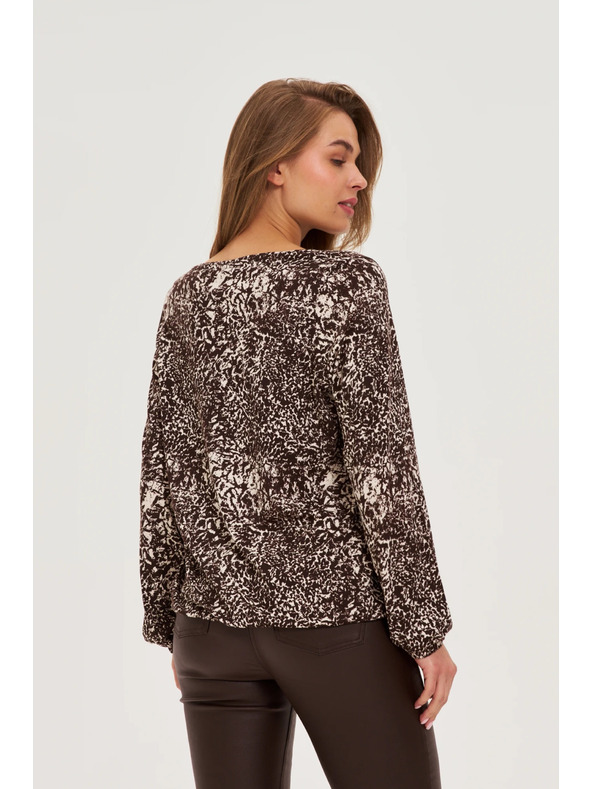 Moodo V-nyakú barna felső Moodo