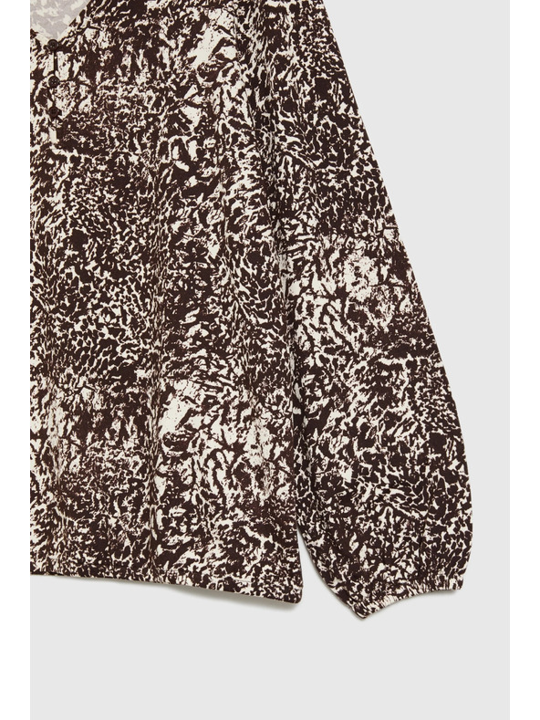 Moodo V-nyakú barna felső Moodo