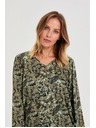 Moodo Olívzöld virágos blúz Moodo
