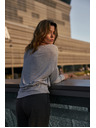 Moodo Bordázott hosszú ujjú felső szürke Moodo