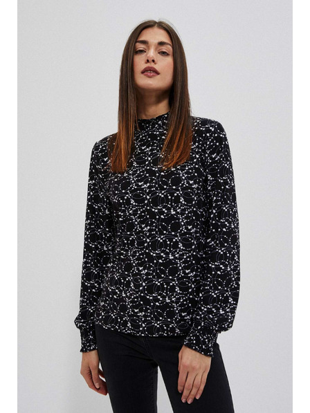 Moodo Fekete hosszú ujjú blúz Moodo