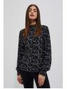 Moodo Fekete hosszú ujjú blúz Moodo