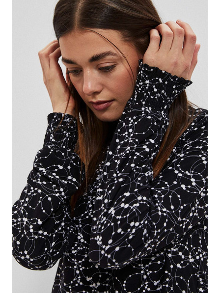 Moodo Fekete hosszú ujjú blúz Moodo