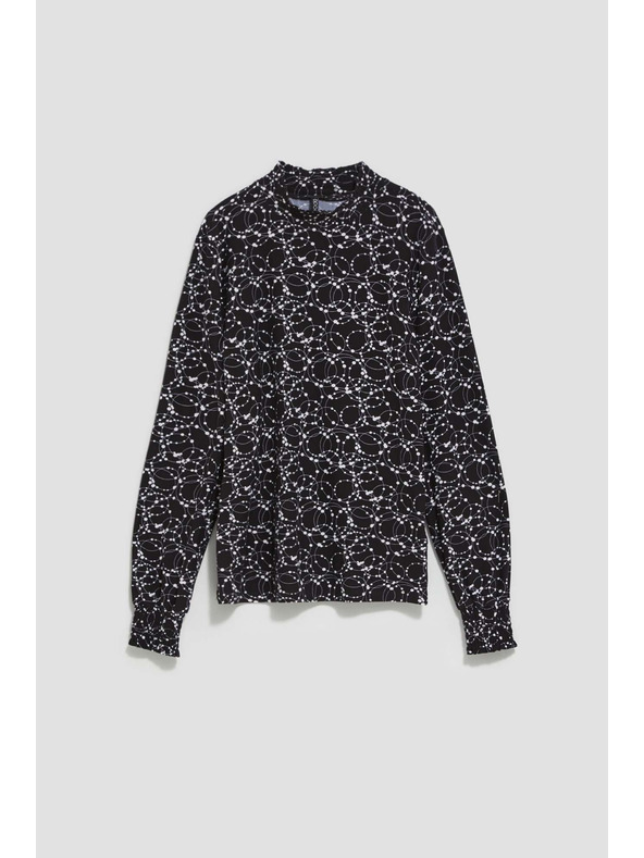 Moodo Fekete hosszú ujjú blúz Moodo