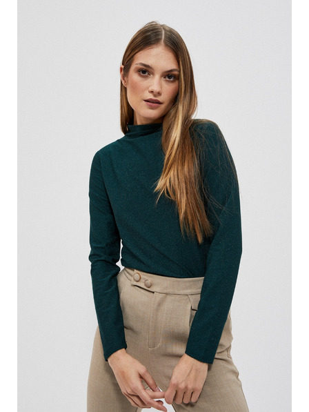 Moodo Smaragdzöld blúz metál fonallal Moodo
