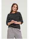 Moodo Fekete csíkos blúz Moodo
