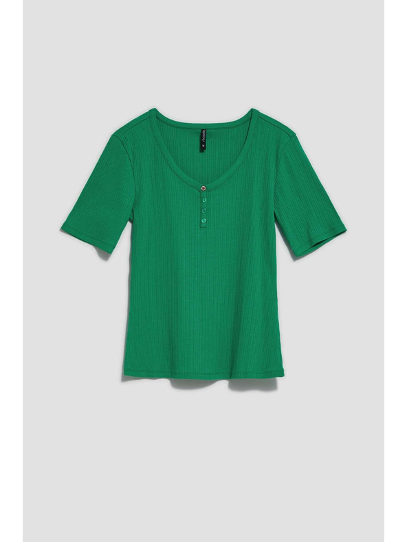 Moodo Blúz kerek nyakkivágással és gombokkal Moodo