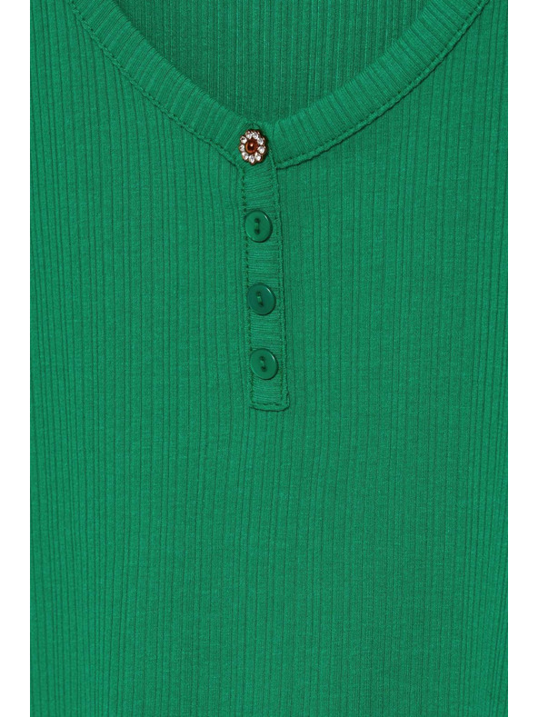 Moodo Blúz kerek nyakkivágással és gombokkal Moodo