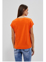 Moodo Narancssárga Moodo V-nyakú mintás póló