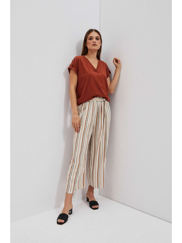 Moodo V-nyakú barna felső Moodo