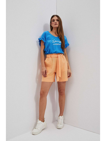 Moodo Moodo felső felirattal és fodros ujjal