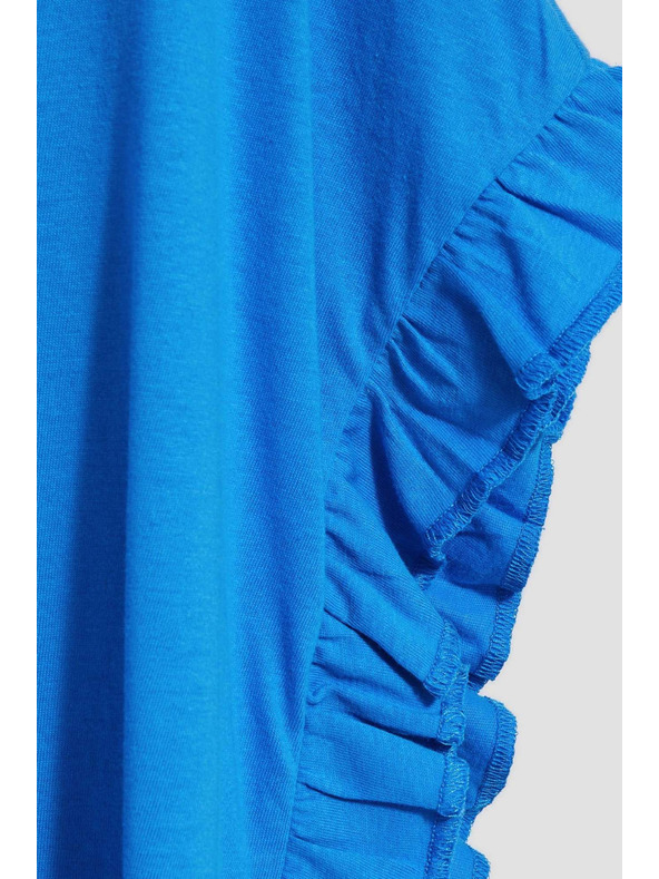 Moodo Moodo felső felirattal és fodros ujjal