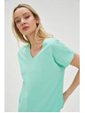 Moodo Menta Moodo V-nyakú pamut póló
