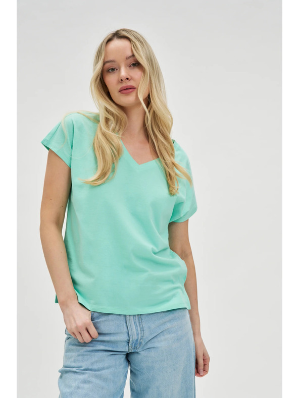 Moodo Menta Moodo V-nyakú pamut póló