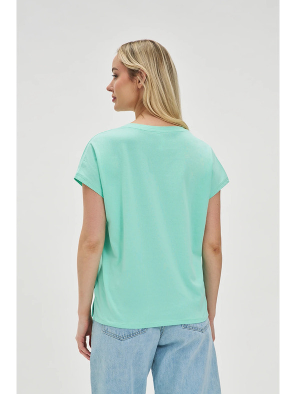 Moodo Menta Moodo V-nyakú pamut póló