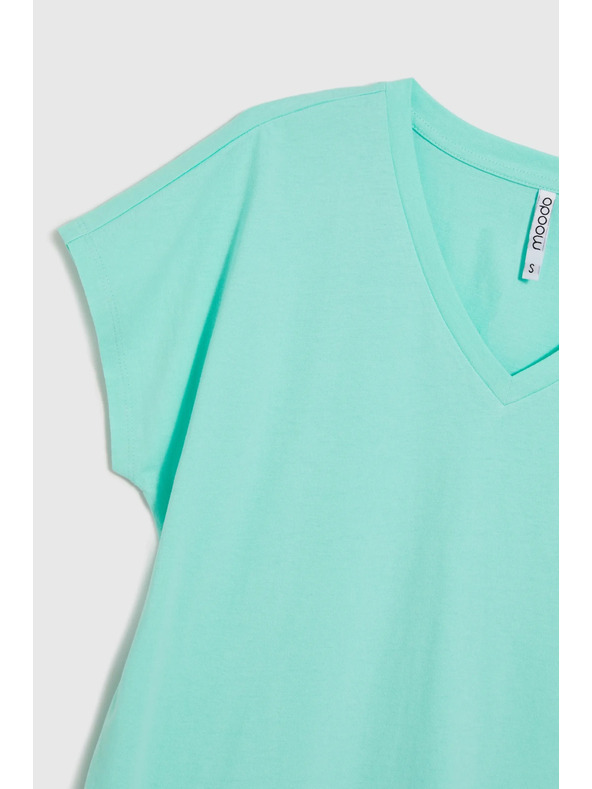 Moodo Menta Moodo V-nyakú pamut póló