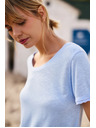 Moodo Világoskék Moodo kerek nyakú felső