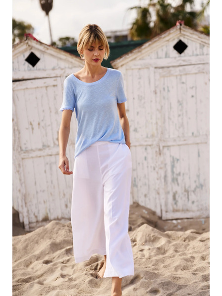 Moodo Világoskék Moodo kerek nyakú felső