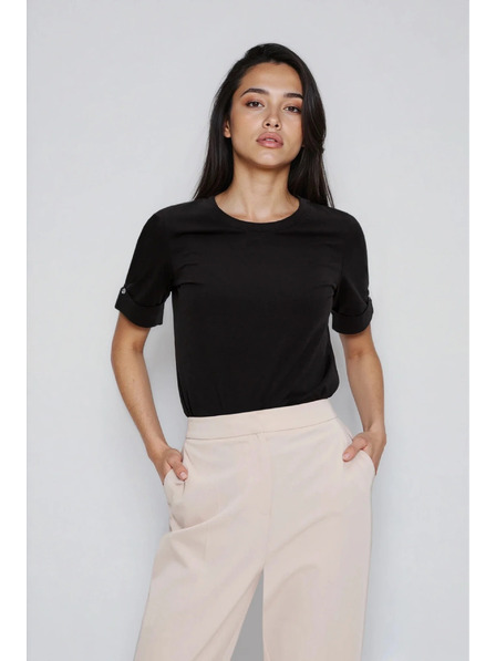 Moodo Fekete pamut póló Moodo